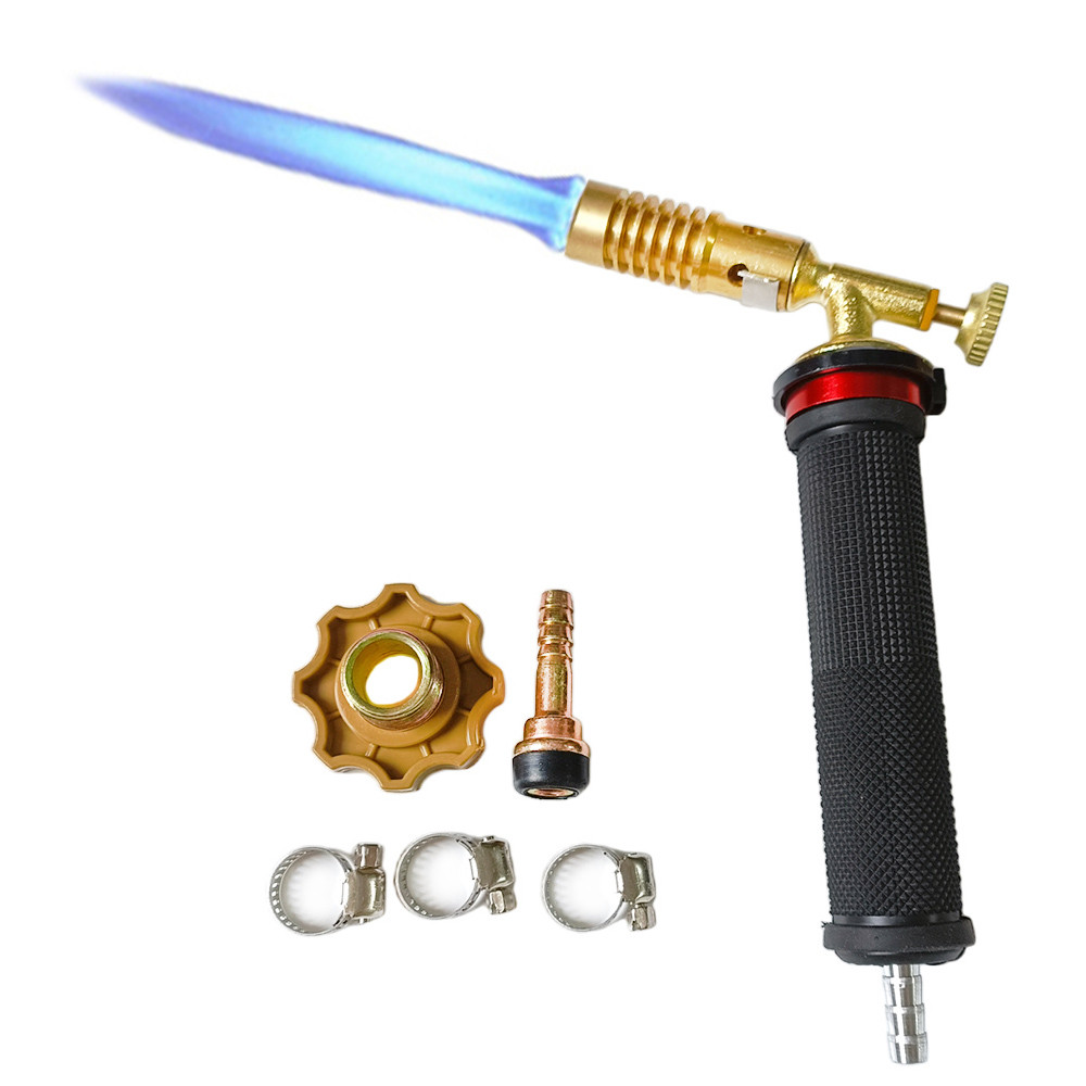 Terbaik LPG Gas Torch Handle High Temperature Gold Silver Smelting Fire Torch Handheld Copper Alumin