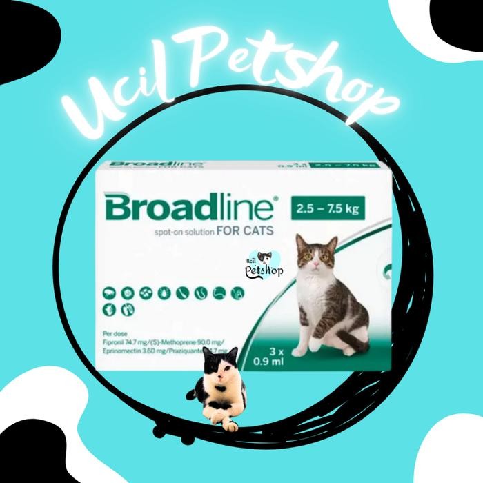 Broadline Cat L (2.5 kg s/d 7.5 kg) Tetes Anti Kutu Cacing Pinjal Scabies Kucing