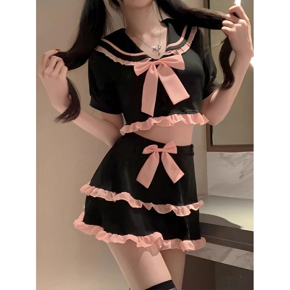 SEXY MYLADYSet Lingerie Sexy & Rok & Gstring Cosplay Model Seragam Siswi Jepang QQ-037