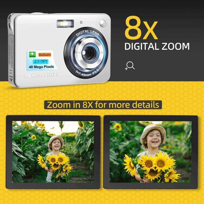 fozg- Kamera Digital Retro Hd Digicam Kamera Pocket 48Mp Kamera Kamera Digital Pocket