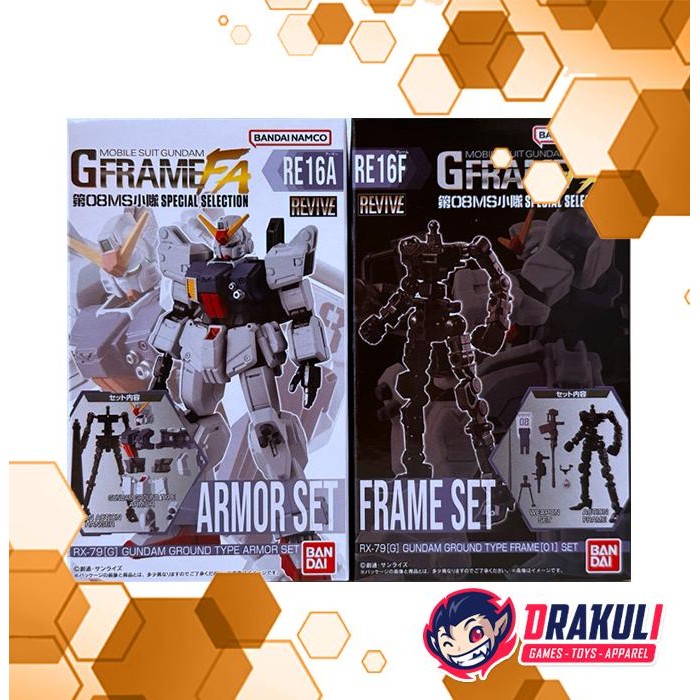 Toys BANDAI Mobile Suit Gundam G-Frame FA 08 - Gundam Ground Type Armor + Frame Set (Set of 2)