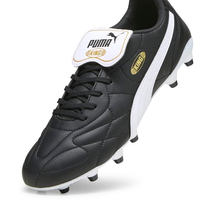 PUMA Sepatu Sepak Bola KING TOP FG/AG Black-White-Gold