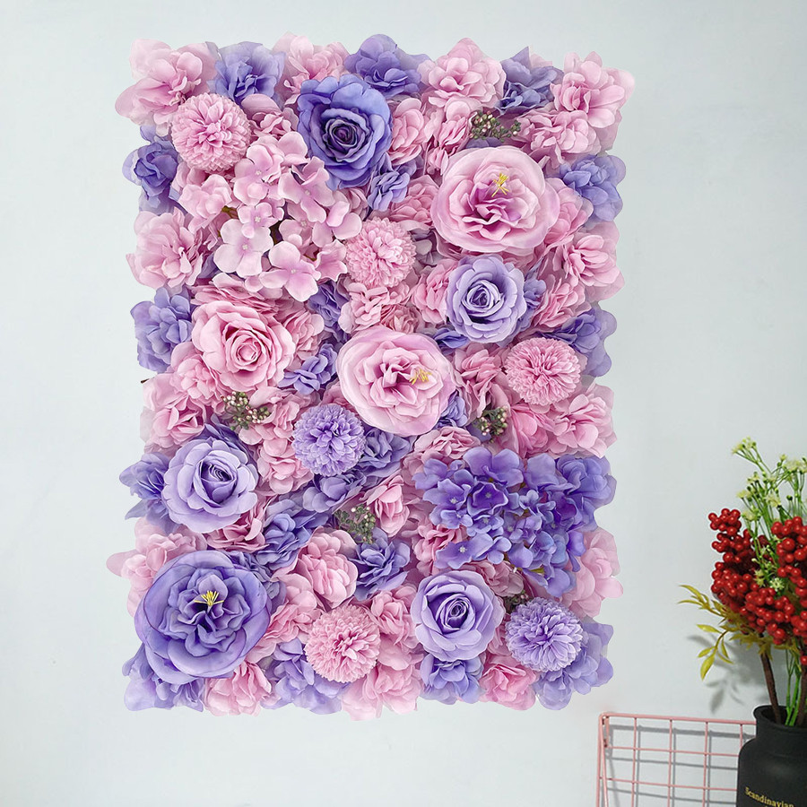 Flower Wall Artificial Flower Wall Panel Silk Rose Wedding Home Party Stage Background Decoration Ar