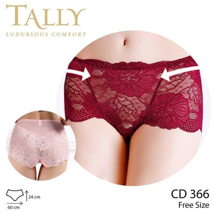 yrka- Cd Tally 366 Celana Dalam Brokat Renda Halus Dan Modis Cd Transparan M