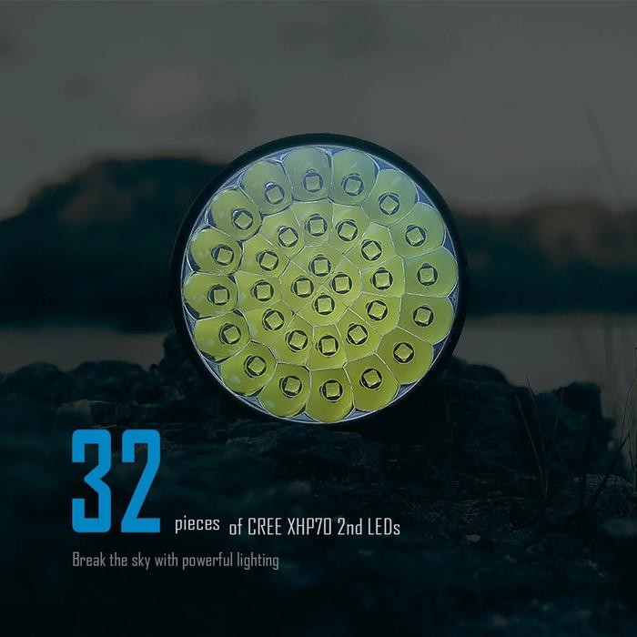 IMALENT MS32 200000 lumens 1618 meters Brightest Flashlight