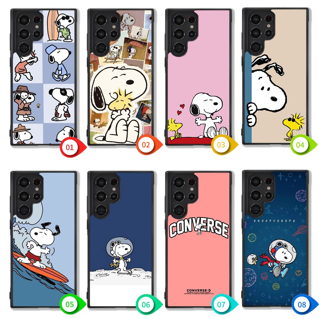 Hybrid Case Samsung Galaxy S25 S24 S23 S22 S21 S20 Note 20 10 Ultra Edge Plus FE Snoopy FDZ0077