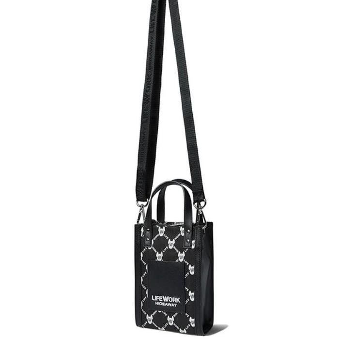 LIFEWORK Steel Wappen PVC Micro Bag Pattern Black