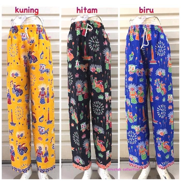 Best Seller Celana Boim Batik Ondel-Ondel Betawi / Celana Panjang Pria / Celana Panjang Wanita /