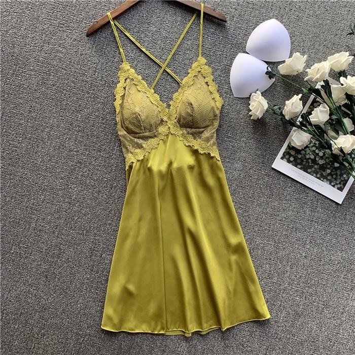 SEXY LILY - Gaun Tidur Malam - Lingerie Dress Cantik - Daster Kekinian Bahan Lembut - Baju Dinas