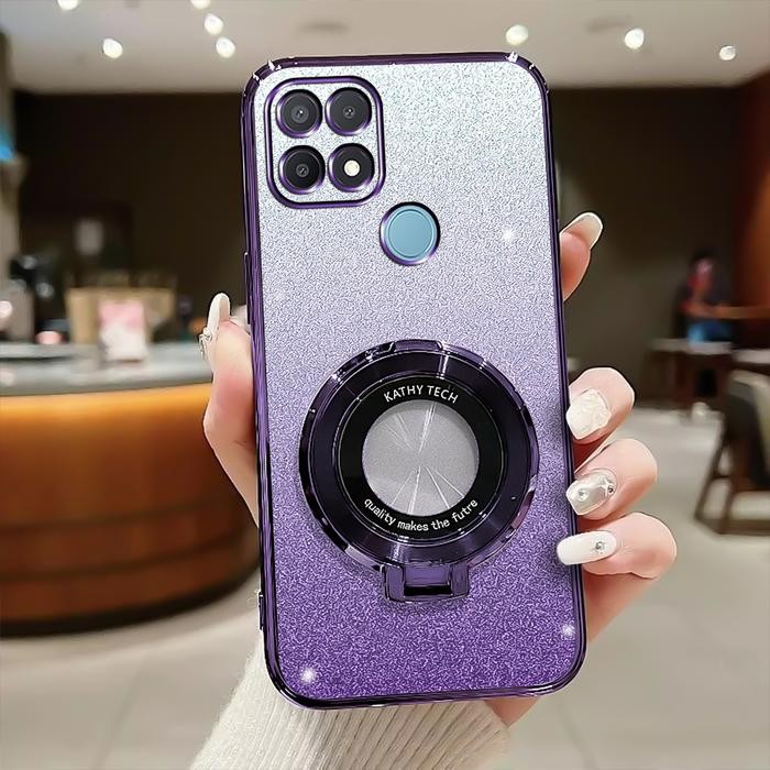 SOFTCASE FOR OPPO A15, A15S CASE GLITER LUXURY SILIKON WITH RING STAND