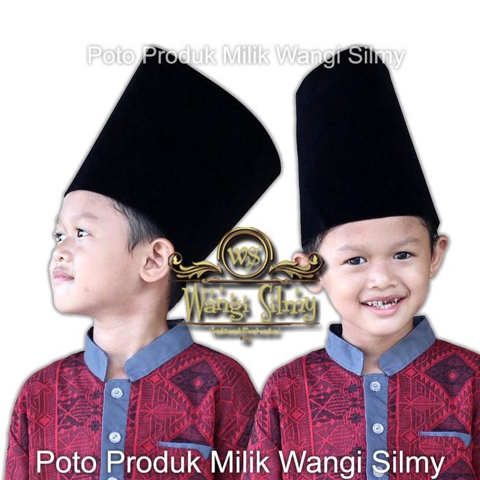 TERMURAH BISA Songkok Hitam Tinggi 20 CM Songkok Peci Kopiah Hitam Polos 20 READY STOCK