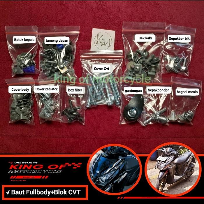 Baut body lengkap Honda Vario Old 125/150 bohlam-baut fullset vario