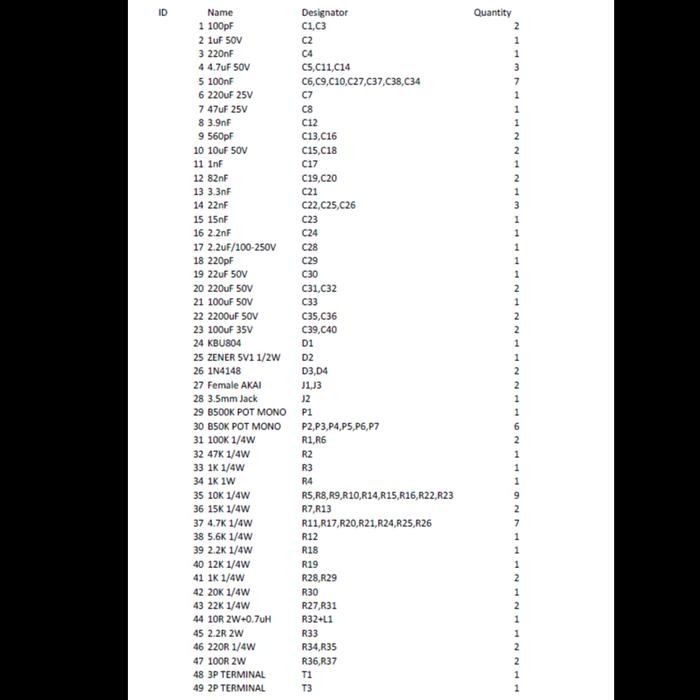 PCB ampli gitar LM3886