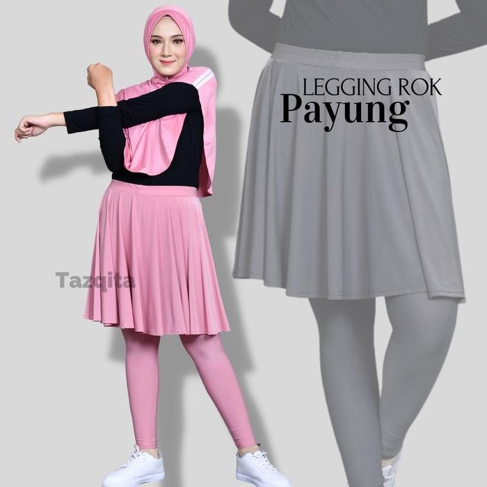 TerbaruSis- Legging Rok Dewasa Jersey Premium Model Legging Rok Payung Leging Olahraga Celana