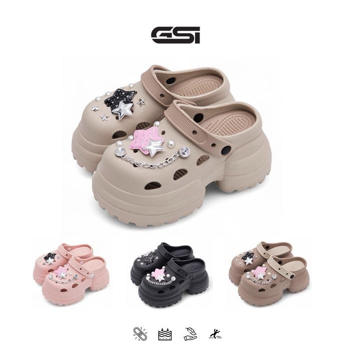 READY GSI ShoesSandal Wanita Sendal Baim Fuji Clog Sandal Karet EVA Rubber Tinggi Empuk Elastis dan