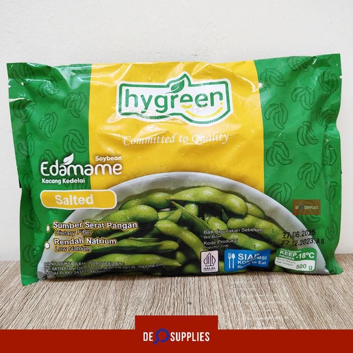 Edamame Deluxe Gurih Salted 500gr - Cemilan Kacang Kedelai Asin Jepang