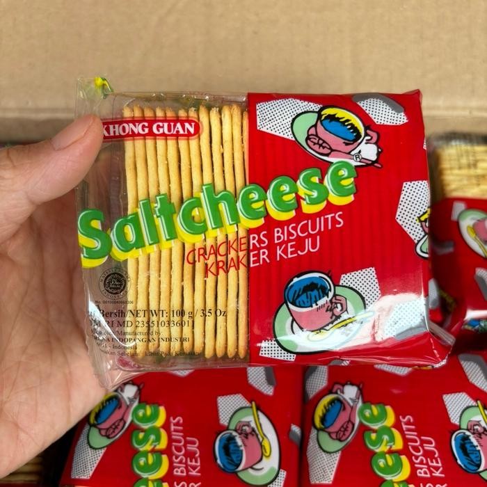ORIGINAL! Agen distributor makanan ringan snack cemilan biskuit khongguan saltcheese crackers keju