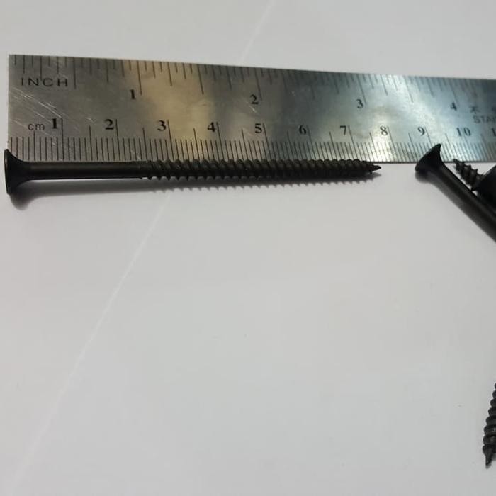 Skrup Gypsum STEEL 8 x 3" skrup hitam 7.5 cm (dus)