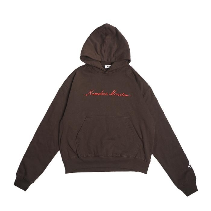 Sale Faith Industries "Nameless Monster" Pullover Hoodie Zipp Brown