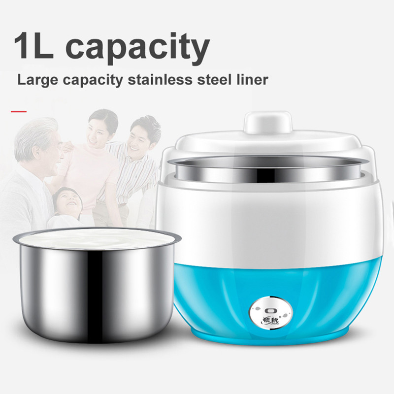 1L Yogurt Maker Portable Stainless Steel Home Electric Yogurt Maker Automatic Natto Machine Multipur