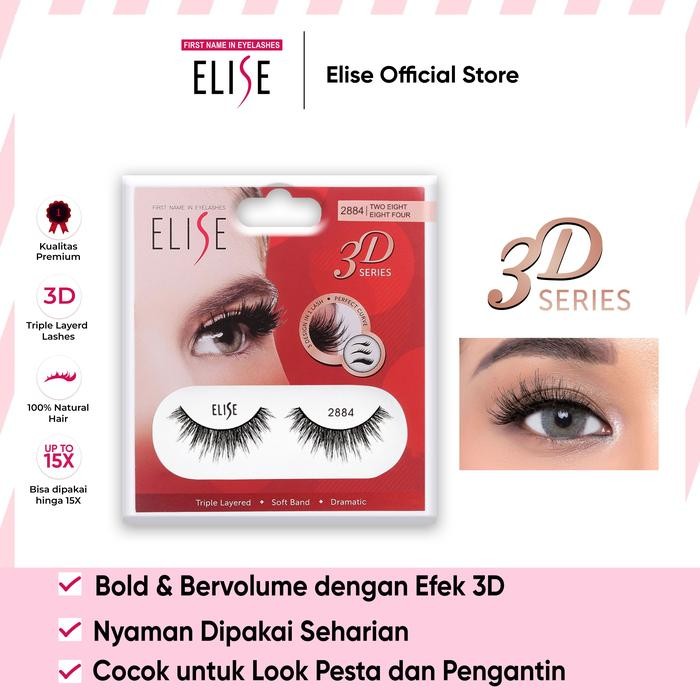 Bulu Mata Elise - 3D 2884 - Bold Look/Cocok untuk Riasan Pesta/Pengantin/Favorite MUA/Pilihan MUA