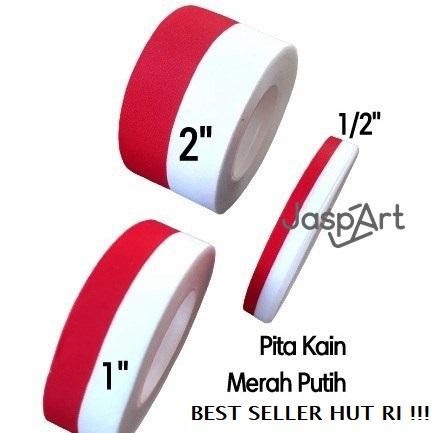 PITA MERAH PUTIH PITA KAIN MERAH PUTIH PITA BENDERA PITA MERAH PUTIH