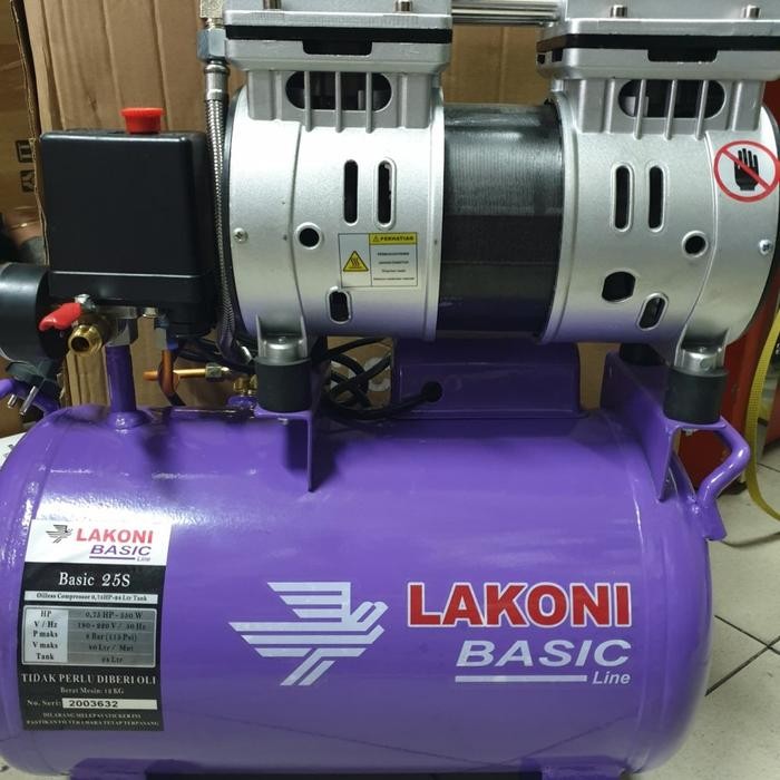 7mu4- Mesin Kompresor Oliless Lakoni Basic 25 S