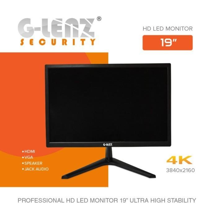 focx- Glenz Monitor Led 19 Inch 4K Monitor Led Cctv Glenz Resolusi Ultra Hd 4K Monitor Led