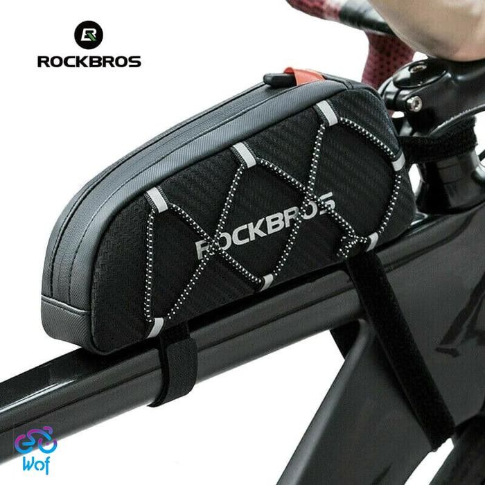 Wimcycle United - Rockbros 039Bk Bike Tas Sepeda Mtb Front Tube Frame Bag