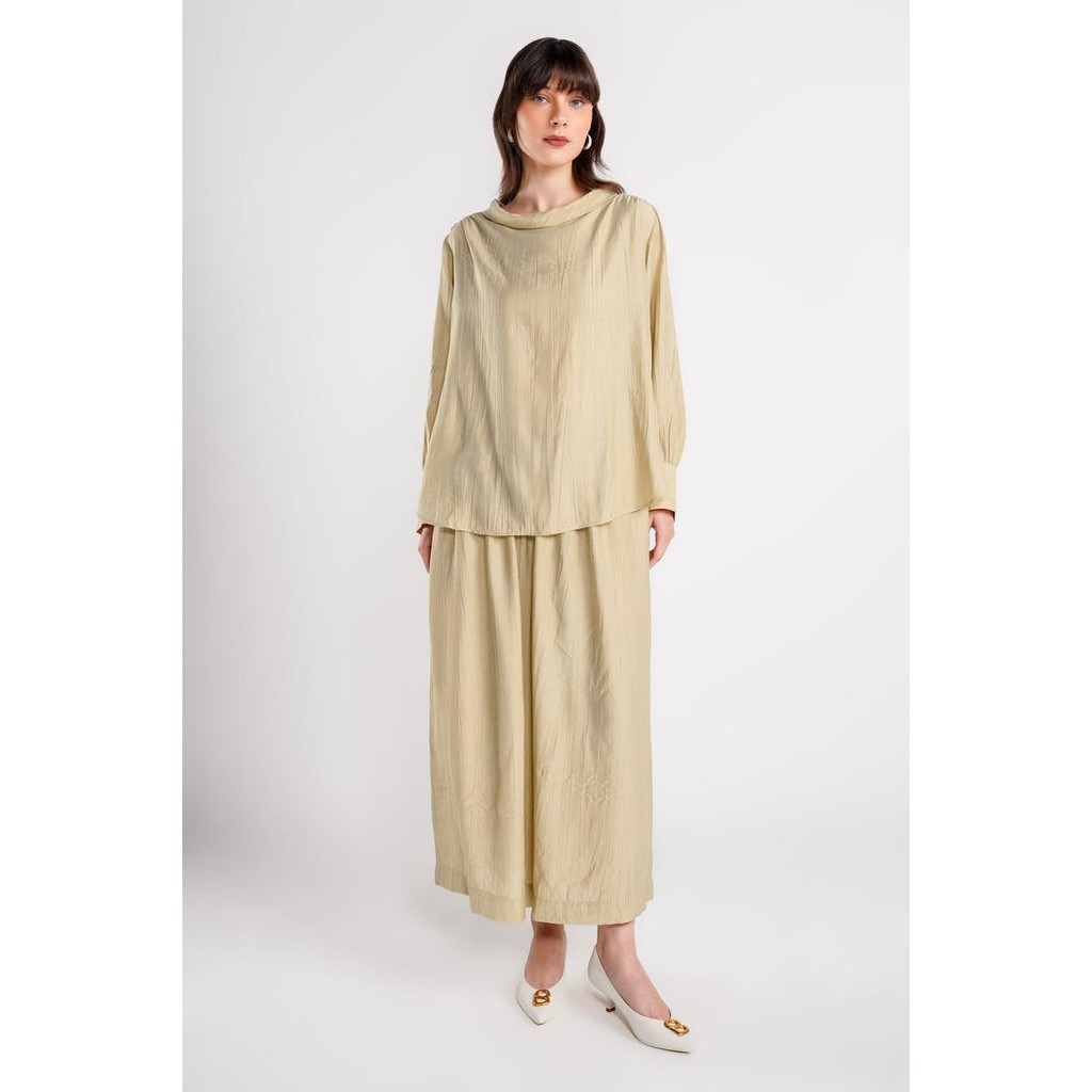 Sale Benang Jarum - Esther Texture Comfy Set - Khaki Terlaris