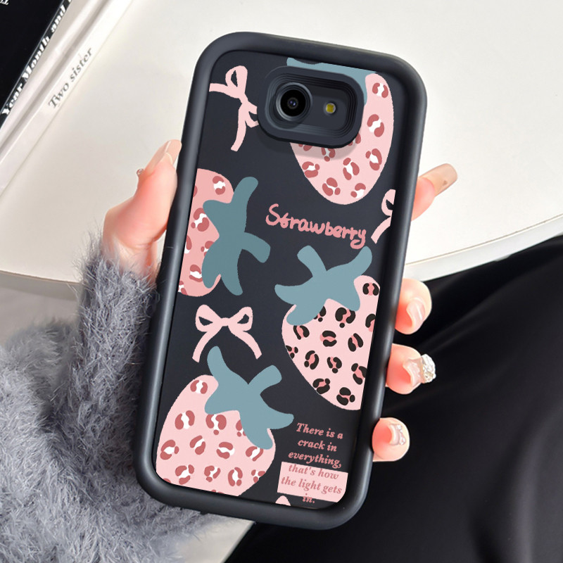 Casing Hp Samsung Galaxy J4 Plus 2018 J6 Plus 2018 J4 Prime J6 Prime J2 Prime J2 Ace Case Strawberi 