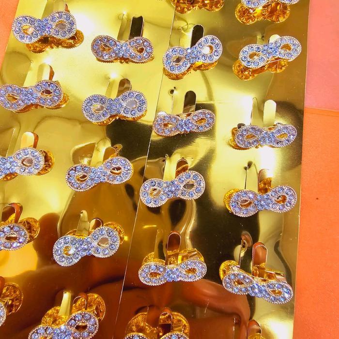 Premium 20 Pcs Bros Dagu Dengan Box Mix Motif 1,5 Cm Peniti Hijab Jilbab Bross Jilbab Bros Kecil
