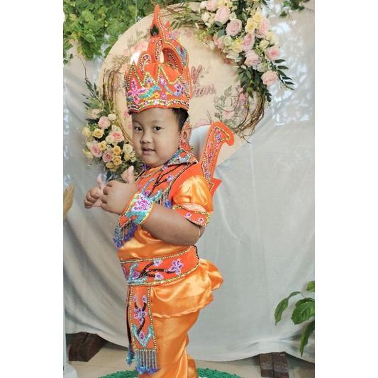 Sunat Gatot Kaca Baju Sunat Anak Karakter Wayang Setelan Beludru dan Satin Warna Merah Ukuran All Si