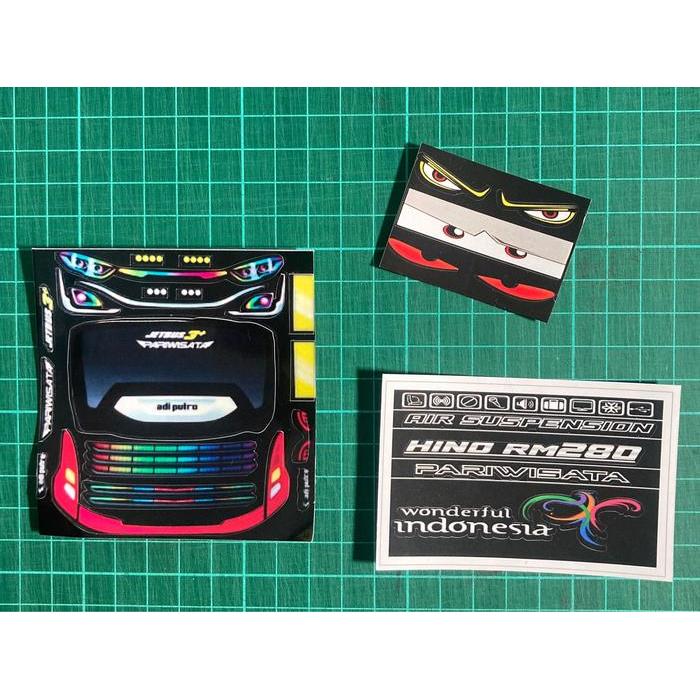 NEW Stiker Miniatur Lampu Bus JetBus 3+