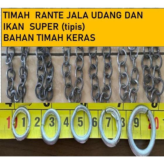 Rantai Timah Pemberat jala lempar udang dan ikan super /tipis