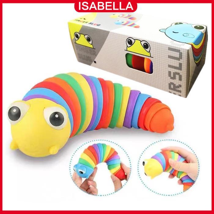 NEW ISABELLA MAINAN HEN ULAT / MAINAN ULAT SENSORIK ANAK / MAINAN ULAT PENGHILANG STRES