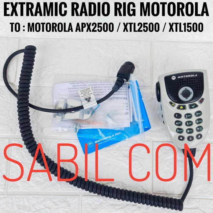 EXTRAMIC RADIO RIG MOTOROLA XTL2500 HMN4079E ORI PTT MIC XTL 2500 ORI