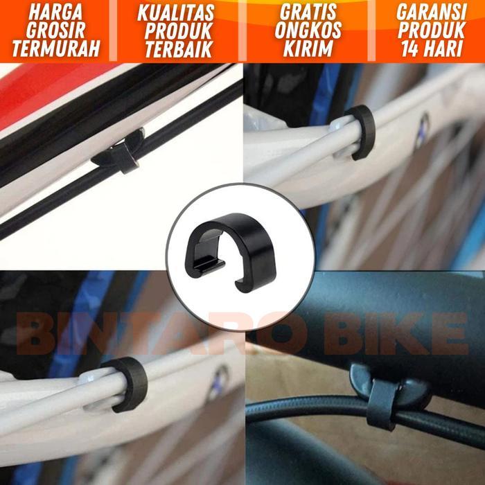 Clamp C Plastik Penjepit Kabel Shifter Rem Sepeda Klem Frame Sepeda Lipat Roadbike MTB DLL