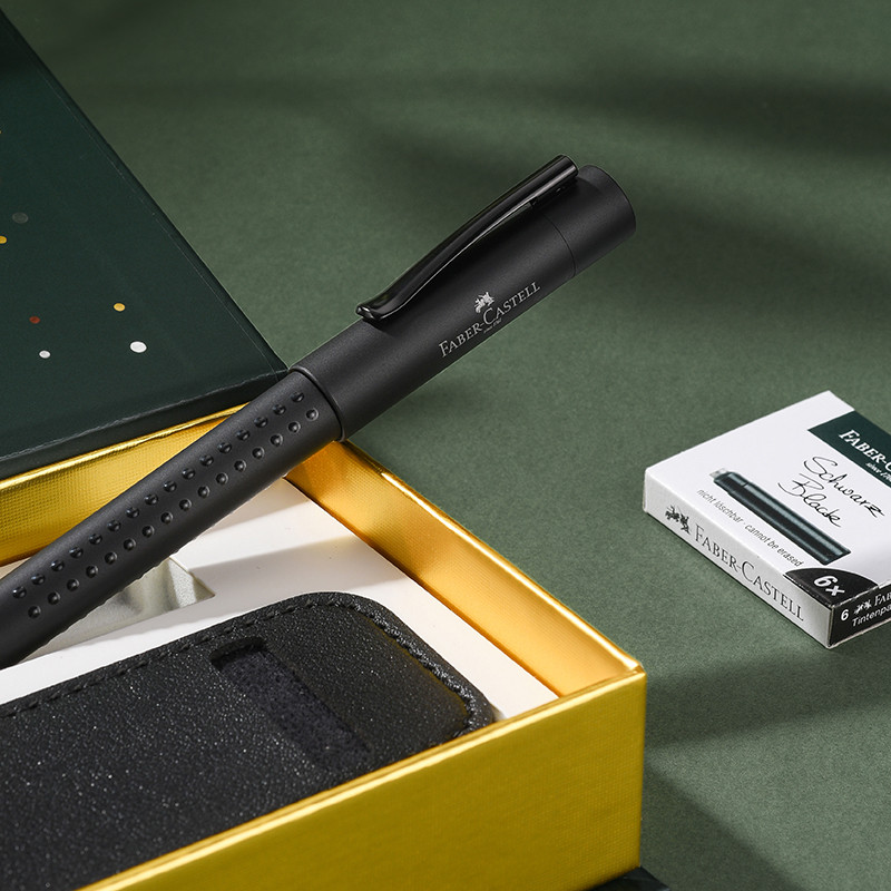 Faber-Castell Grip Fountain Pen Writing Gift Set Student Calligraphy Pen for Daily Use with Smooth