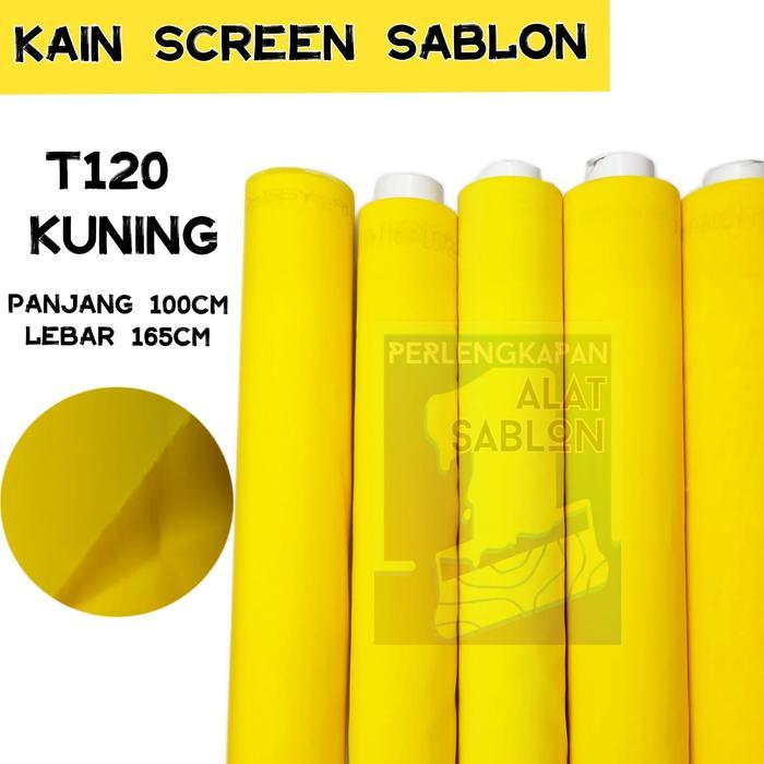 KAIN SCREEN MONIL SABLON T120 KUNING KAIN SCREEN SABLON