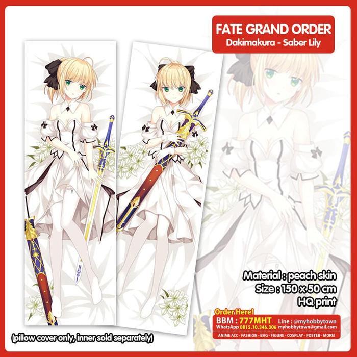 Sarung Bantal Anime Dakimakura Fate Grand Order : Saber Lily