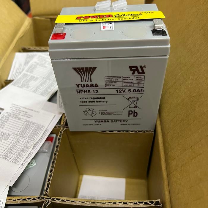 Aki Baterai Kering Yuasa 12V 5Ah Yuasa Battery Nph5-12 12V 5Ah )