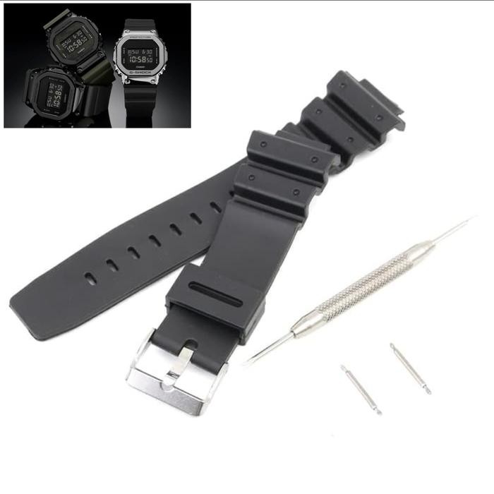 TALI JAM CASIO GSHOCK DW5600 GLX5600 RUBBER STRAP JAM TANGAN DW 5600