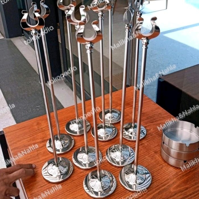 

Pilihan- Stainless Steel U Shaped Table Number Place Card Holder Menu Stand