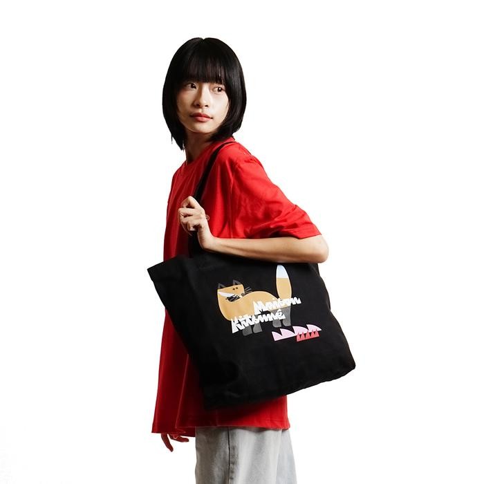 Mks Orange Fox Graphic Tote Bag