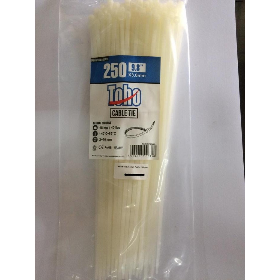 

Kabel Ties Toho 250 Mm Putih
