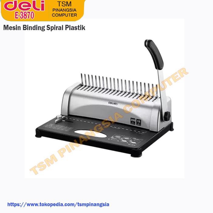 

DELI E3870 / E 3870 MESIN BINDING - MESIN JILID SPIRAL PLASTIK