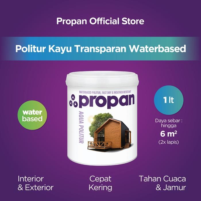 CAT KAYU WATERBASED EKSTERIOR PROPAN ULTRAN AQUA POLITUR 1L Paint