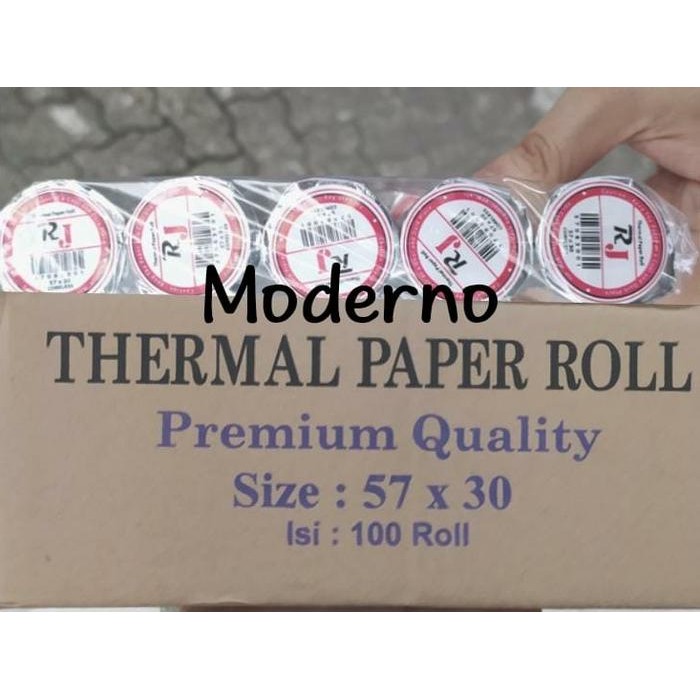 

Kertas Struk Kasir 57X30 - Thermal 57X30 - Harga Kartonan Isi 100Pcs