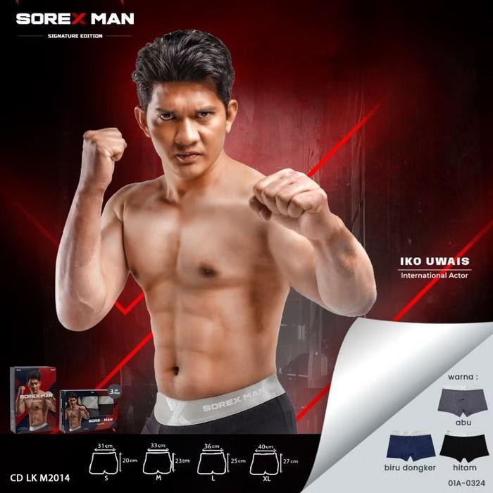 Sorex - Celana Dalam Boxer Pria Sorex Man Boxer Katun Pria Signature Trunk CD LK M 2014